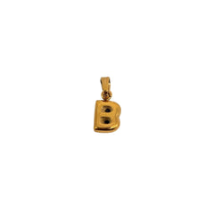 Initiale Signature Manouchka – Acier inoxydable 316L plaqué or 18K