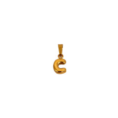 Initiale Signature Manouchka – Acier inoxydable 316L plaqué or 18K