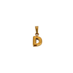 Initiale Signature Manouchka – Acier inoxydable 316L plaqué or 18K