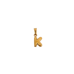 Initiale Signature Manouchka – Acier inoxydable 316L plaqué or 18K