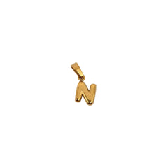 Initiale Signature Manouchka – Acier inoxydable 316L plaqué or 18K