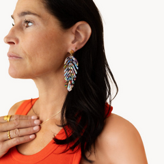 Les Boucles d’oreilles – Plume Carnaval de Rio