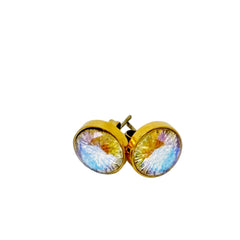Les Boucles d’oreilles – Opaline dorée