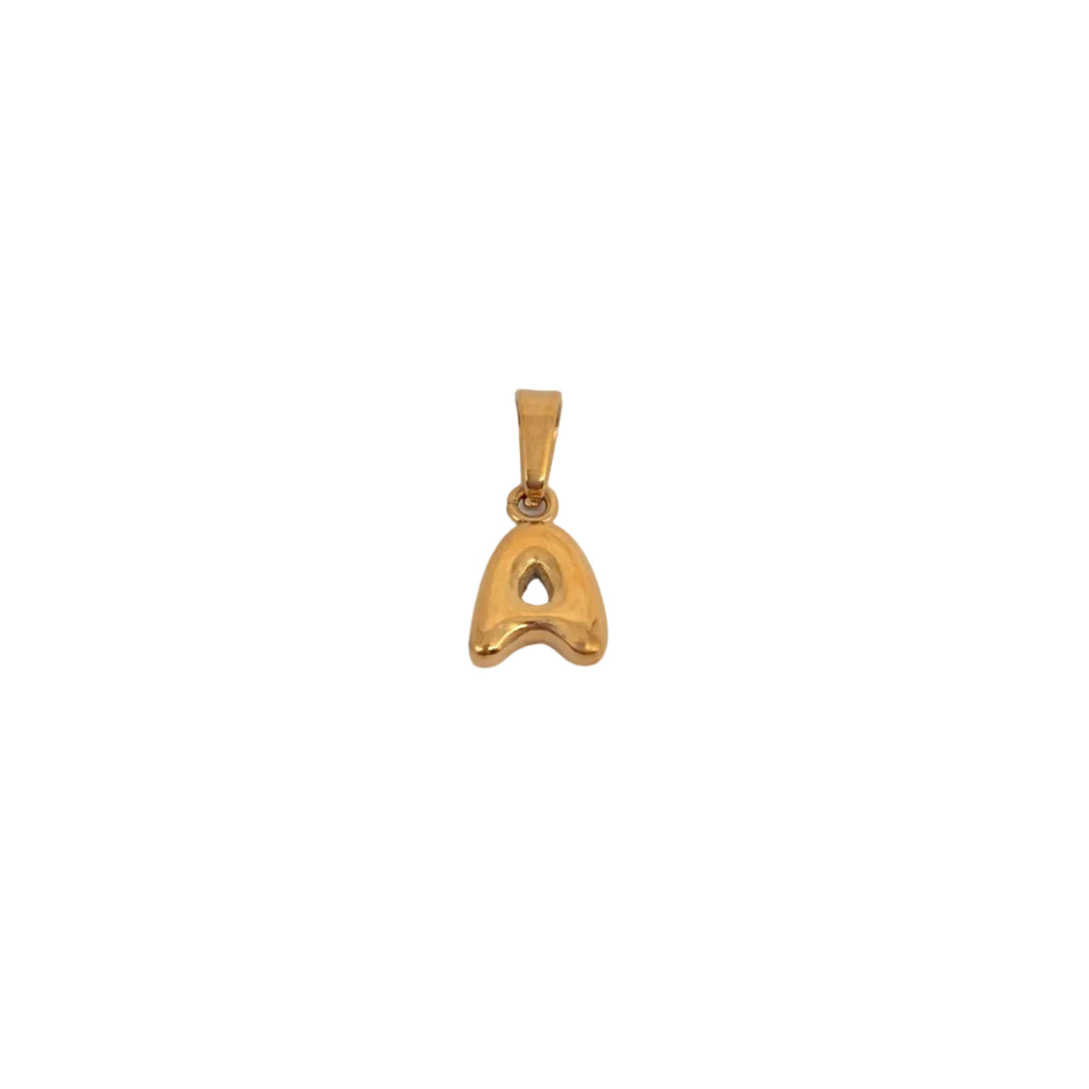 Initiale Signature Manouchka – Acier inoxydable 316L plaqué or 18K