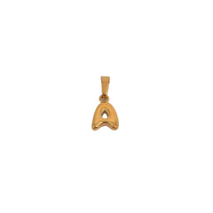 Initiale Signature Manouchka – Acier inoxydable 316L plaqué or 18K