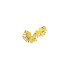 Les Boucles d’oreilles – Emma éventail martelé deux tons